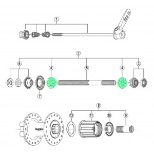 Ball bearing Shimano 1/4" steel