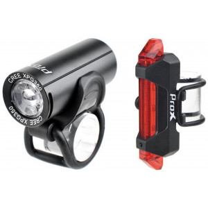 Комплект ламп ProX Pictor CREE 350Lm + 10Lm USB black