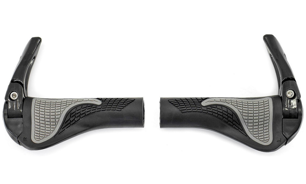 Grips Azimut Ergo + Bar-Ends adjustable Alu 140mm black-grey - 2