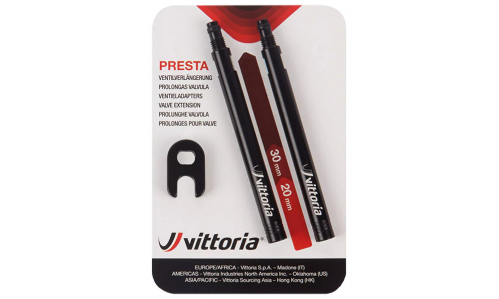 Valve extension Vittoria 30mm (2 pcs. in alu + spanner) 