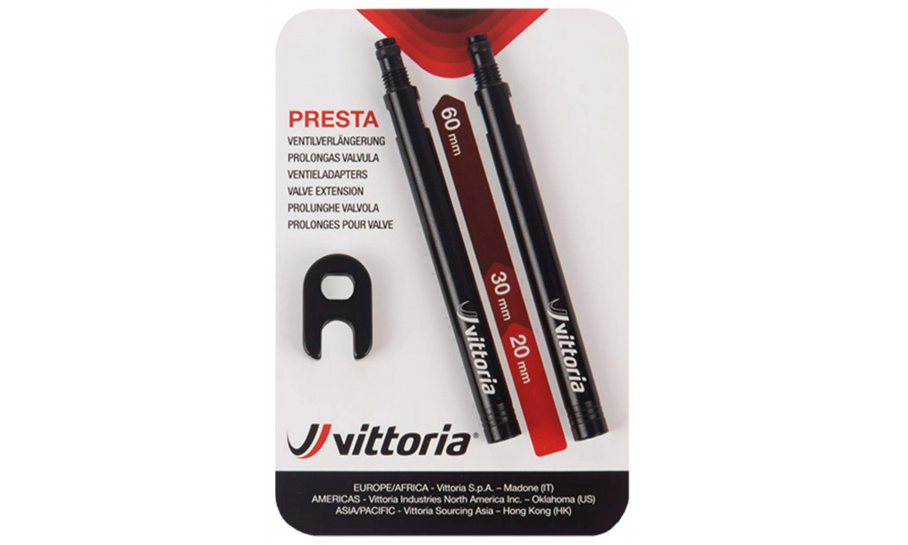 Удлинитель вентиля Vittoria 60mm (2 pcs. in alu + spanner) 