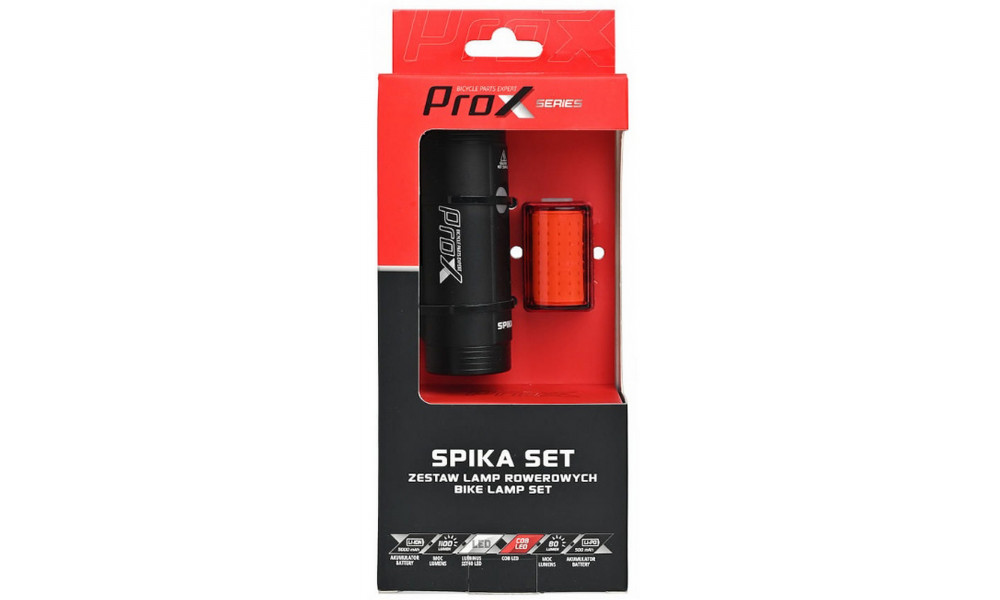 Light set ProX Spika 1100Lm + Zera S 80Lm USB - 2