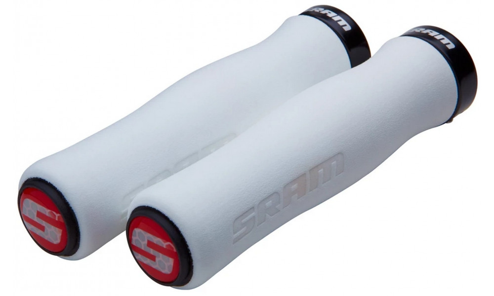 Ручки руля SRAM 129mm Contour Foam Lock-on single clamp white-black 