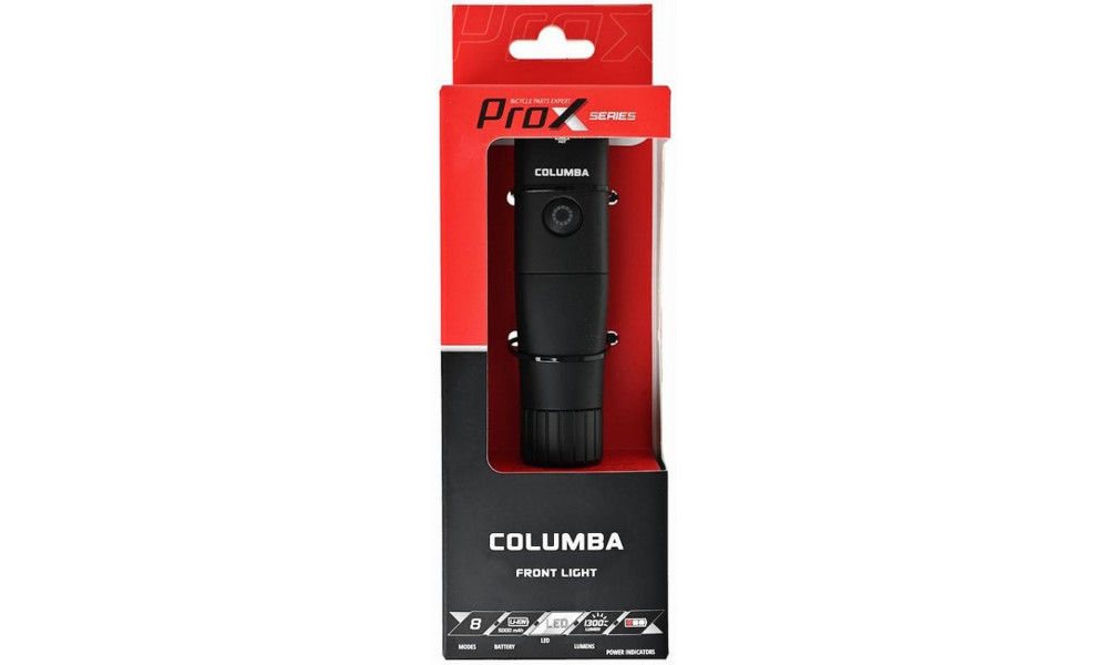 Передняя лампа ProX Columba Memory Safe mode GoPro 1300Lm USB - 2