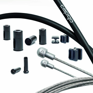Brake cable set Capgo BL stainless Shimano/Sram Road black