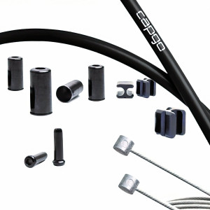 Brake cable set Capgo BL stainless Shimano MTB black