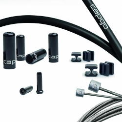 Shift cable set Capgo OL Doube(2x) stainless Kevlar Shimano/Sram Road & MTB black