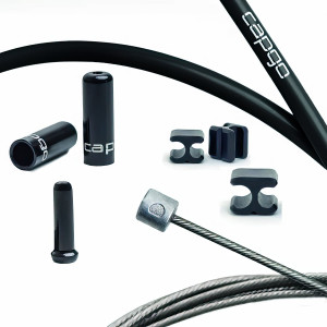 Shift cable set Capgo OL Single(1x) stainless Kevlar Shimano/Sram MTB & E-Bike 1x11/12/13 black