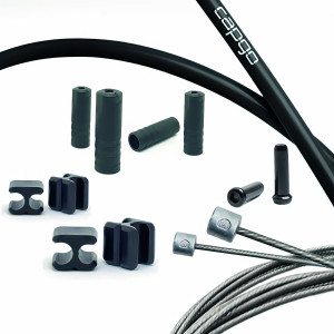 Shift cable set Capgo BL Doube(2x) stainless Shimano/Sram Road & MTB black