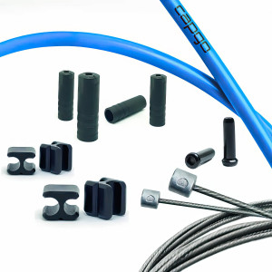 Shift cable set Capgo BL Doube(2x) stainless Shimano/Sram Road & MTB blue