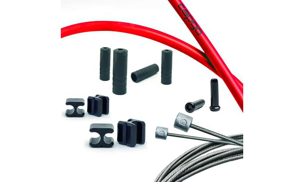Shift cable set Capgo BL Doube(2x) stainless Shimano/Sram Road & MTB red 