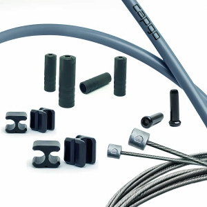 Shift cable set Capgo BL Doube(2x) stainless Shimano/Sram Road & MTB grey