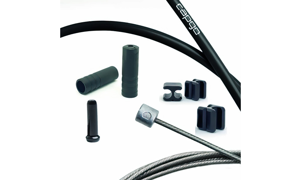 Shift cable set Capgo BL Single(1x) stainless Shimano/Sram MTB & E-Bike 1x11/12/13 black 