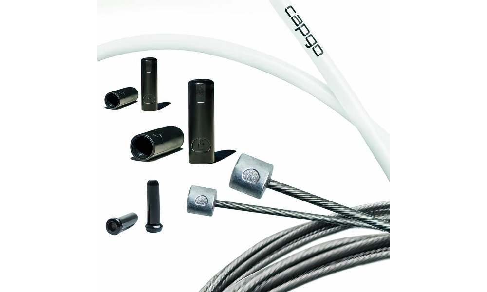 Shift cable set Capgo BL Double(2x) ECO stainless Shimano/Sram Road & MTB white 