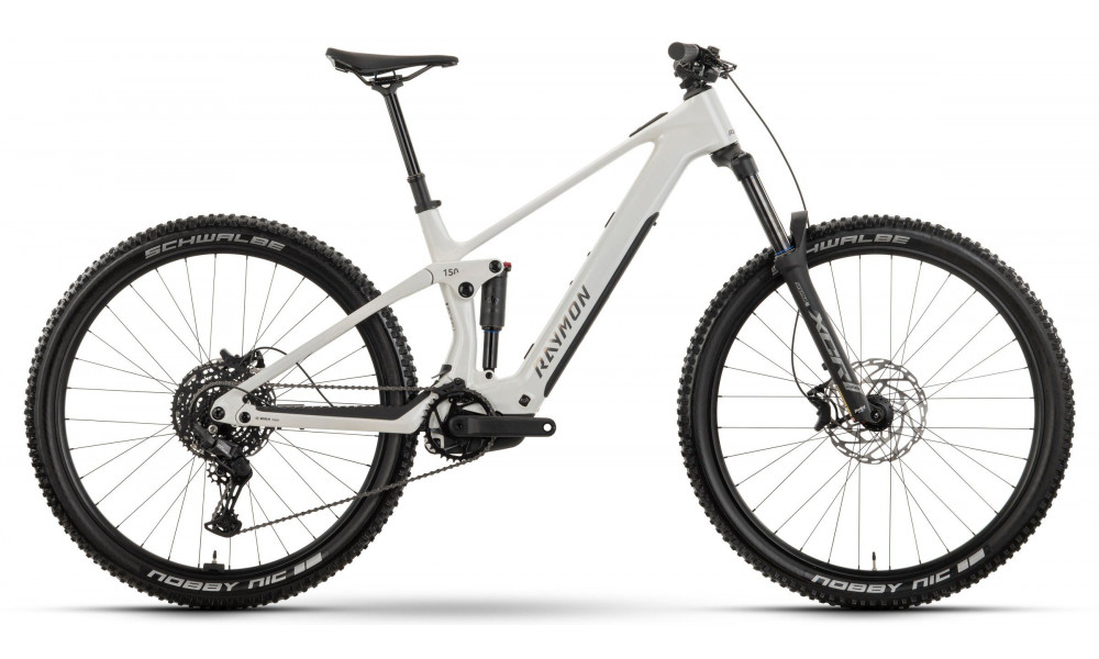 Электрический велосипед Raymon Airok Pure 29" 400 2026 star white-brushed black - 1