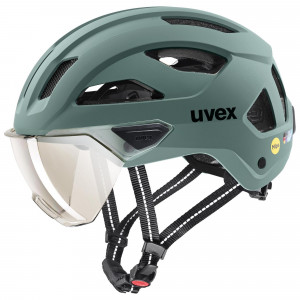 Helmet Uvex stride visor MIPS sage green matt