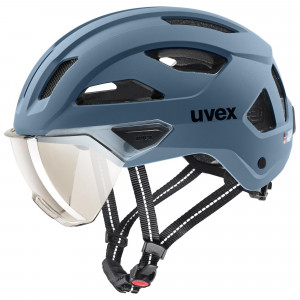 Шлем Uvex stride visor stone blue matt