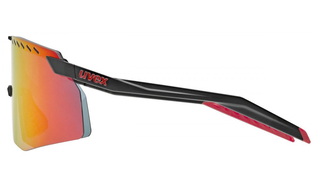 Glasses Uvex pace stage black matt / mirror red - 2