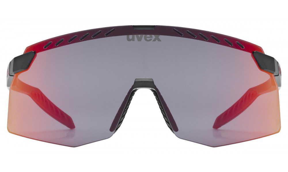 Glasses Uvex pace stage black matt / mirror red - 3