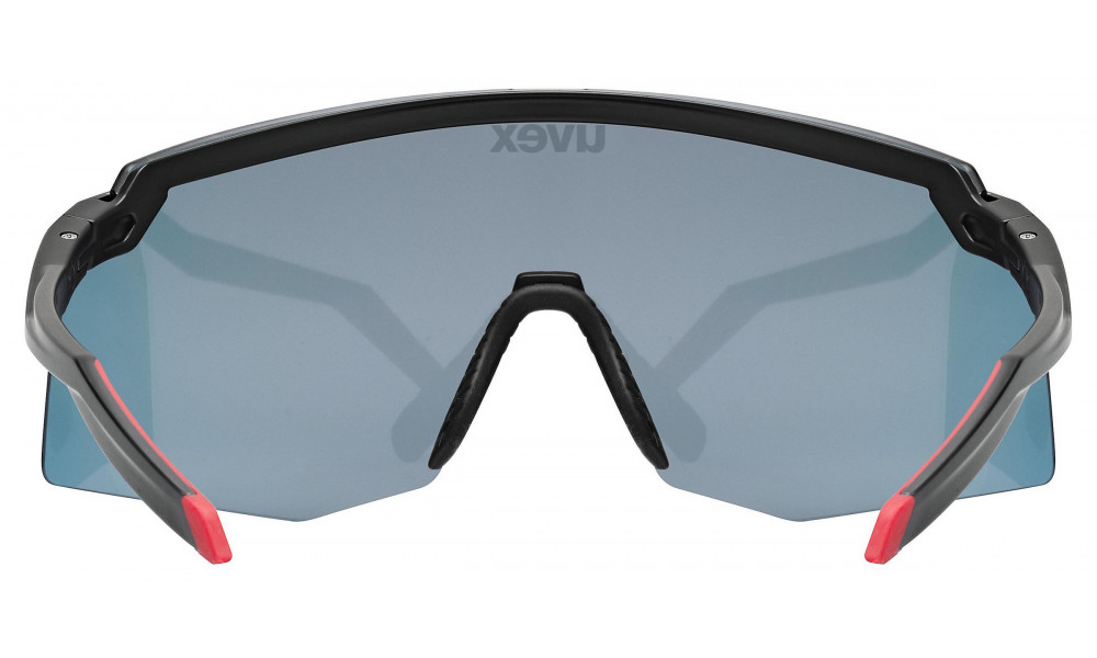 Glasses Uvex pace stage black matt / mirror red - 4