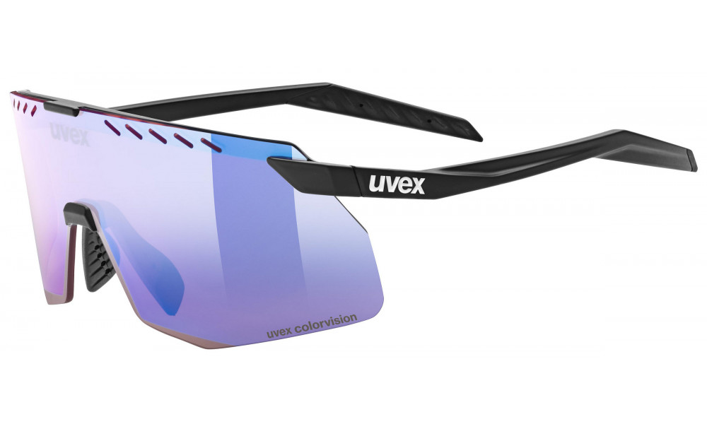 Glasses Uvex pace stage s CV black matt / mirror blue - 1