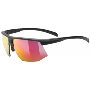 Glasses Uvex aerios black matt / mirror red