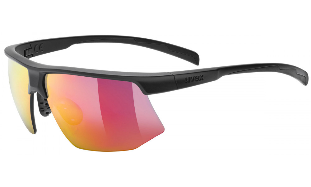 Glasses Uvex aerios black matt / mirror red - 1