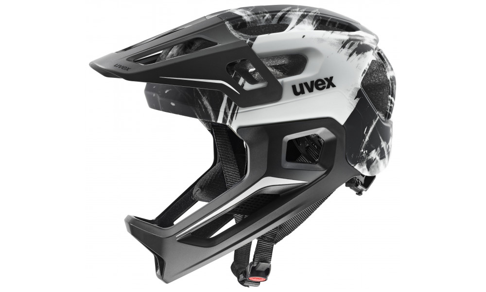 Helmet Uvex react jr fullface black-white matt - 1