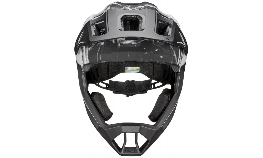???? Uvex react jr fullface black-white matt - 3