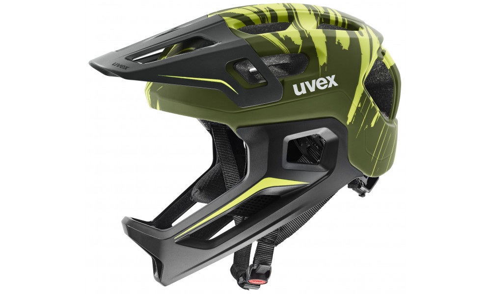 Шлем Uvex react jr fullface dark olive matt - 1