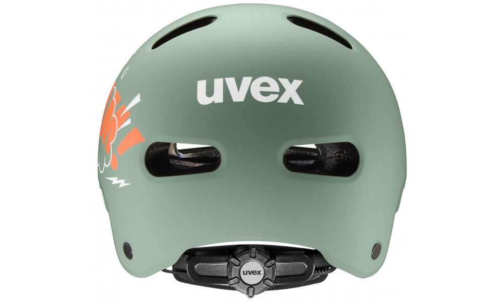 Шлем Uvex kid 4 style bam moss green-papaya matt - 3