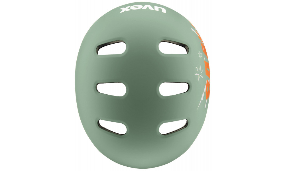 Helmet Uvex kid 4 style bam moss green-papaya matt - 5