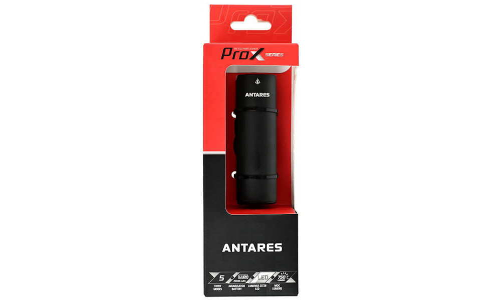 Передняя лампа ProX Antares 750Lm Safe+Memory USB - 5