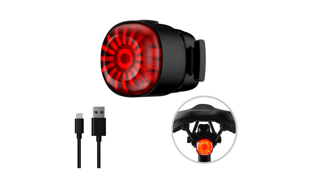 Задняя ламп ProX Mira COB 80Lm Brake Auto Safe+Memory USB - 3