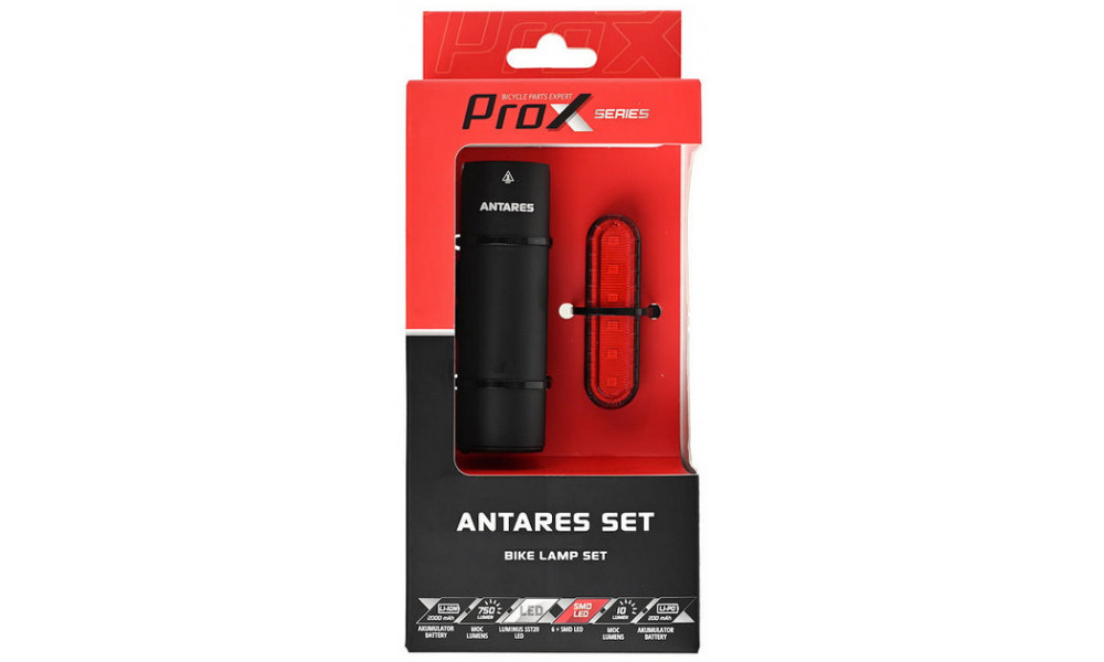 Light set ProX Antares 750Lm + 10Lm Safe+Memory USB - 6