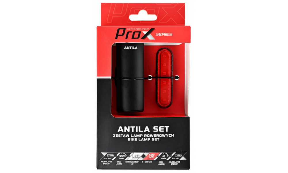 Light set ProX Antila 550Lm + 10Lm Safe+Memory USB - 7