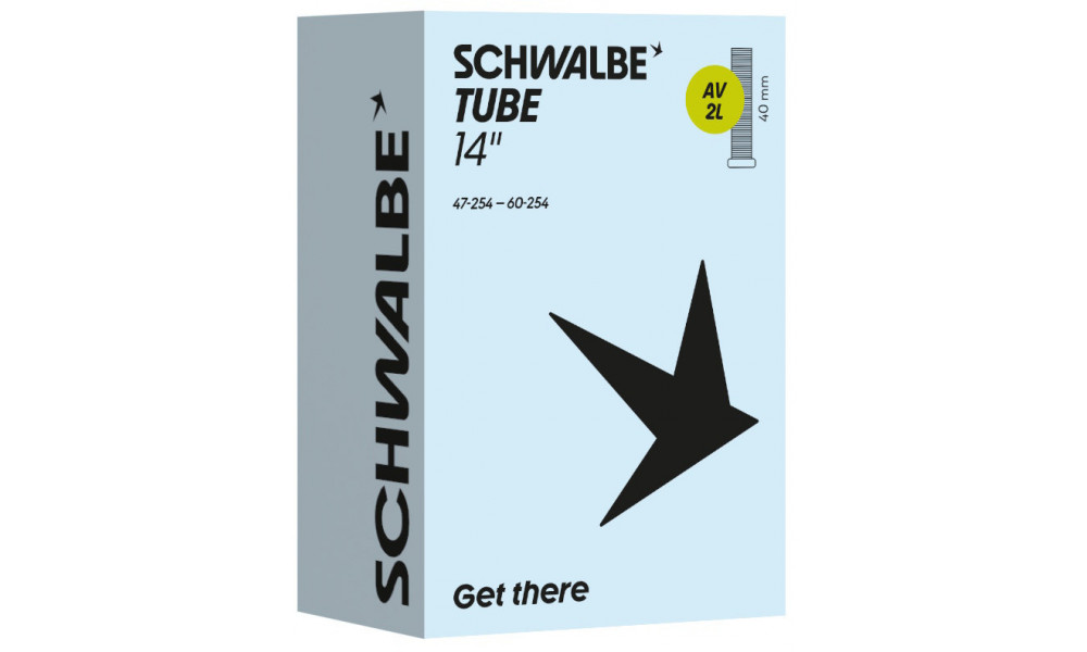 Камера 14" Schwalbe AV2L 40mm (47/60-254) - 1