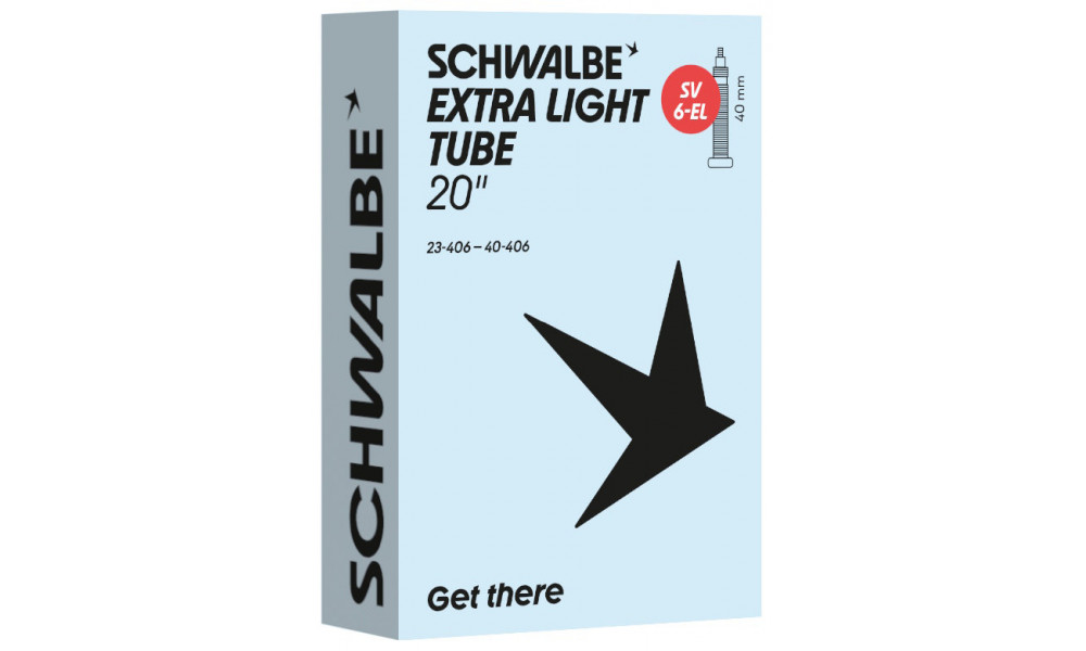 Tube 20" Schwalbe SV6-EL 40mm Extra Light (23/40-406) - 1