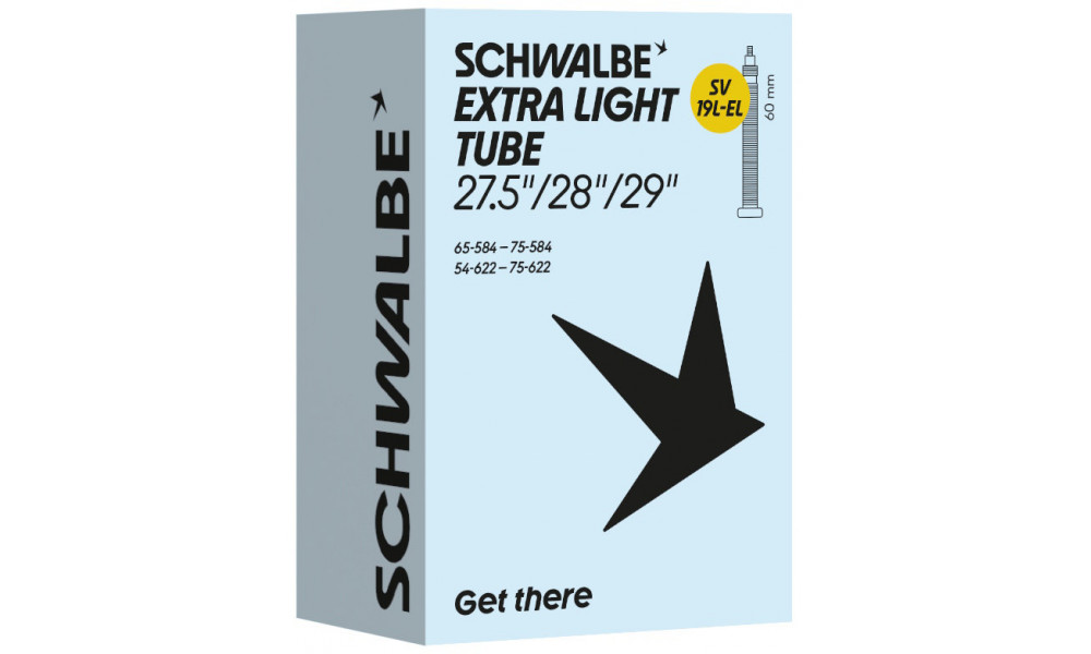 Камера 29/27.5+" Schwalbe SV19L-EL 60mm Extra Light (54/75-584/622) - 1