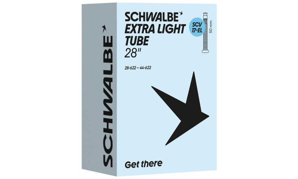 Камера 28" Schwalbe SCV17-EL 50mm Extra Light (28/44-622) 