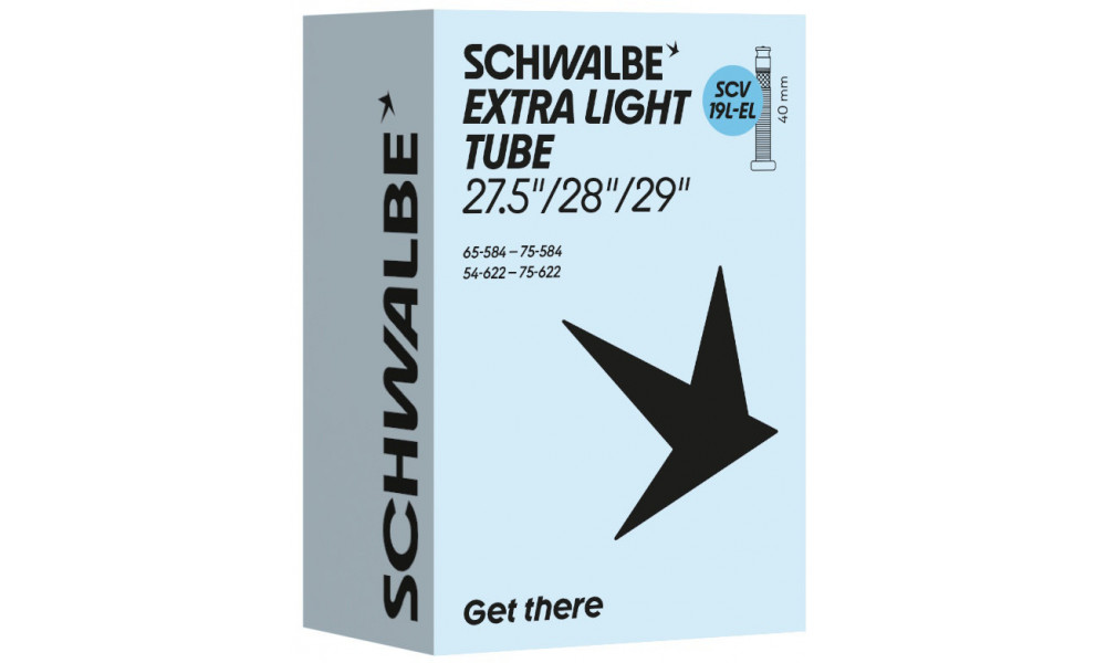 Камера 29/27.5+" Schwalbe SCV19L-EL 40mm Extra Light (54/75-584/622) 