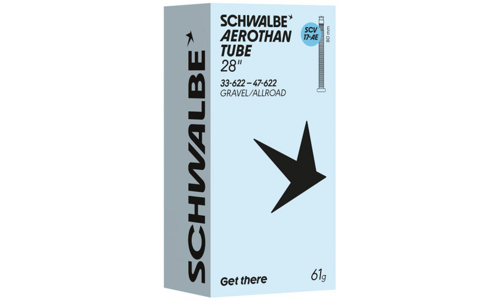 Камера 28" Schwalbe SCV17-AE Aerothan 80mm (33/47-622) - 1