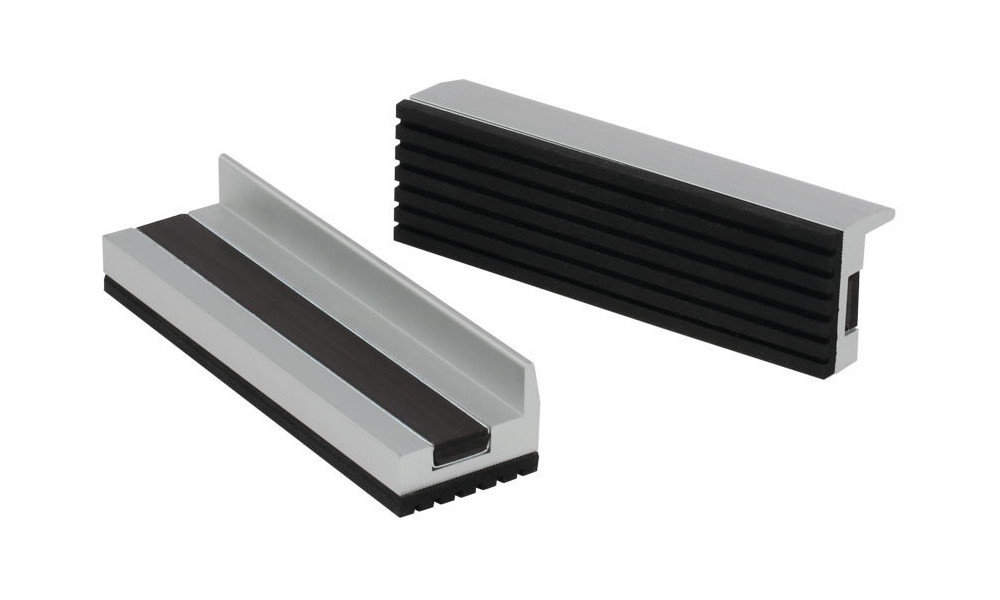 ?????????? Cyclus Tools protective aluminum vice jaws goma finely grooved magnetic 100 mm 2 pcs. (720349) 