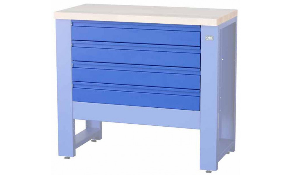 Часть для рабочего стола Cyclus Tools System 500 4 drawers for workbench 720801 blue (720803) 