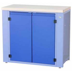 Workshop table part Cyclus Tools System 500 cabinet hinged doors with 2 levels for workbench 720801 blue (720804)