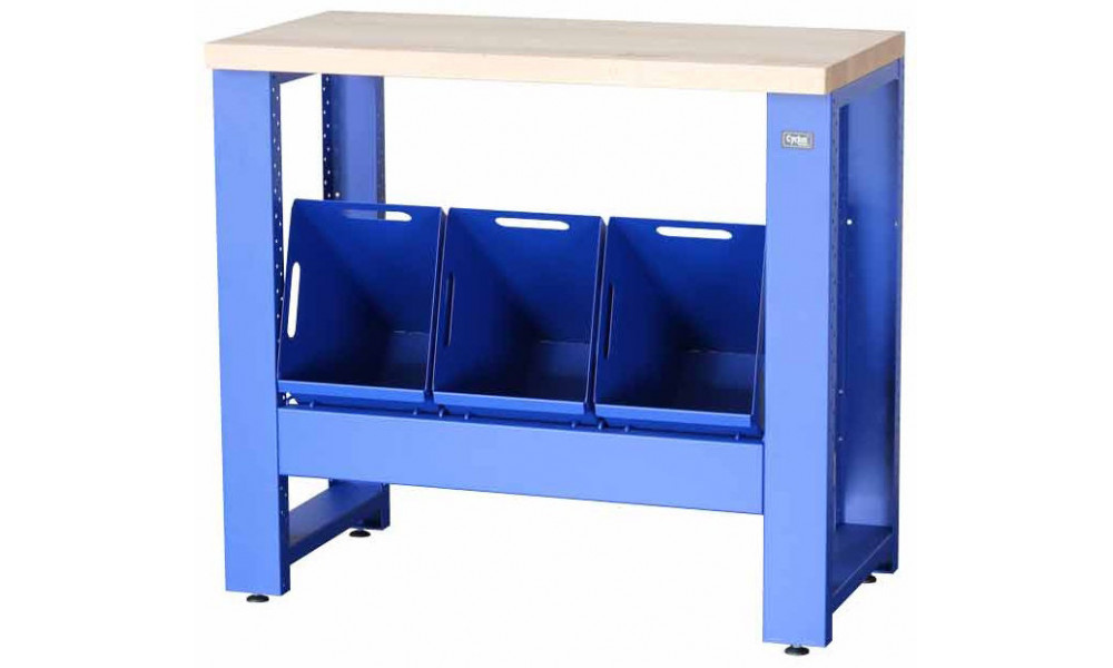 Рабочий стол для мастерской Cyclus Tools System 500 trash can 3 x 25 L 89 x 100 x 50 cm blue (720809) 