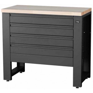 Workshop table Cyclus Tools System 500 89 x 100 x 50 cm with base cabinet 4 drawers anthracite (720856)