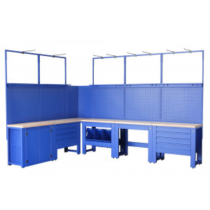 Workshop table Cyclus Tools Ralf System 500 37-piece 259 x 500 x 50 cm blue (720897)
