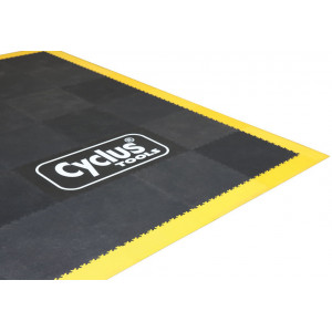 Workshop floor tile Cyclus Tools Industry PVC 50 x 50 x 0.7 cm black 10 pcs. (730031)
