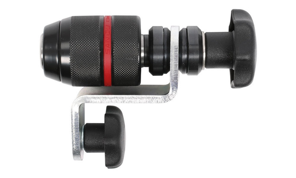 Часть стойки для ремонта колес Cyclus Tools one-sided wheel fixing mount with axle stub for truing sta 